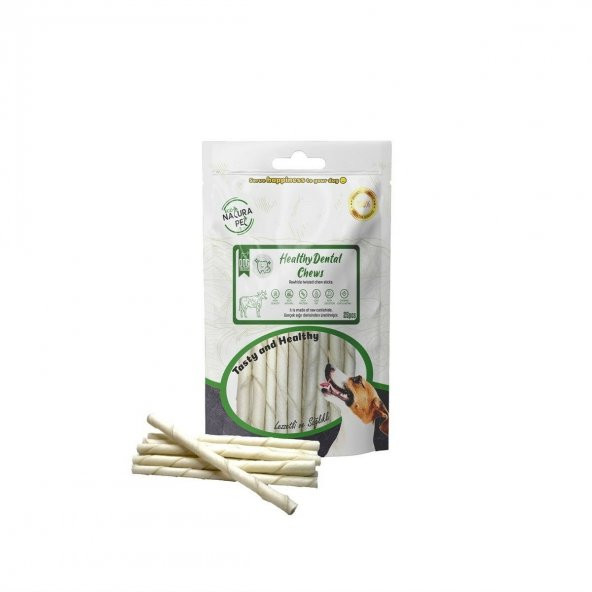 Eco Natura Pet Healty Dental Chews Beyaz Burgu Kemik 13Cm 25Li 150Gr - 2