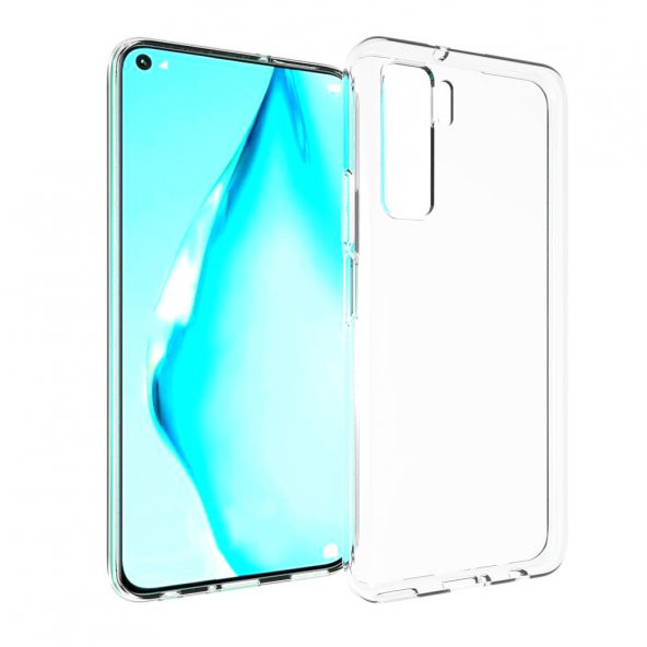 Huawei P40 Lite 5G Kılıf Şeffaf Silikon Hibrit Case Kapak