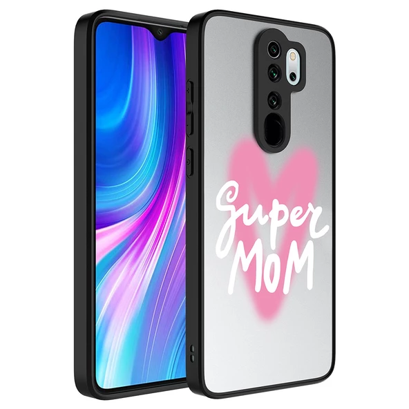 Xiaomi Redmi Note 8 Pro Kılıf Aynalı Desenli Kamera Korumalı Parlak Mirror Kapak - 3