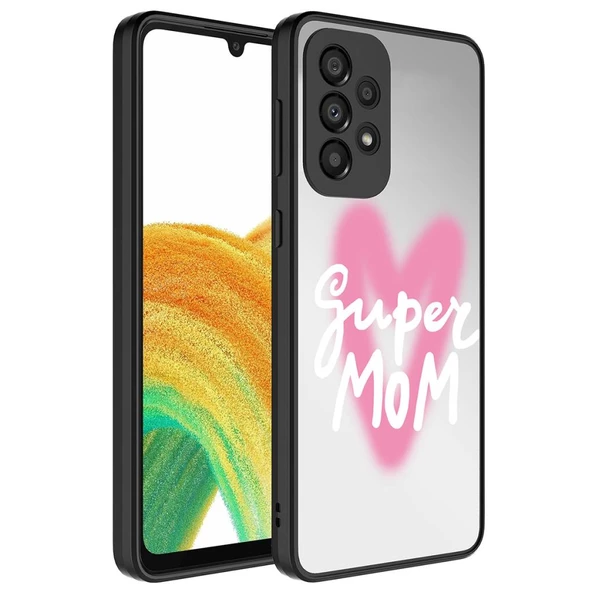 Samsung Galaxy A33 5G Kılıf Aynalı Desenli Kamera Korumalı Parlak Mirror Kapak - 3