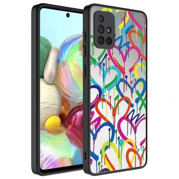 Samsung Galaxy A51 Kılıf Aynalı Desenli Kamera Korumalı Parlak Mirror Kapak - 4