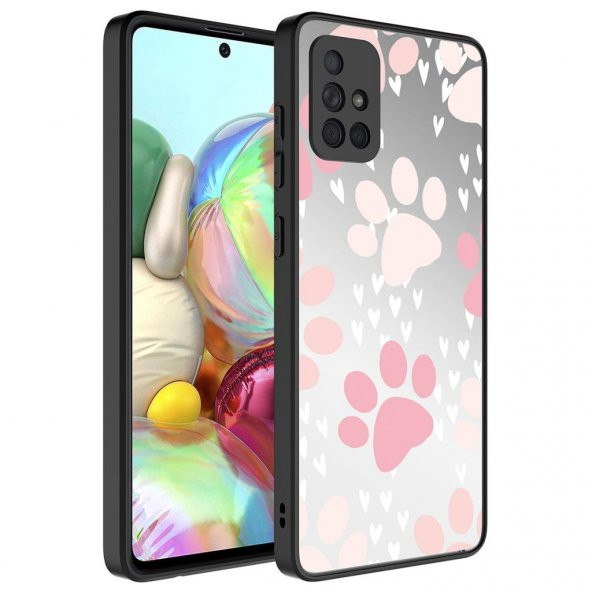 Samsung Galaxy A51 Kılıf Aynalı Desenli Kamera Korumalı Parlak Mirror Kapak - 8