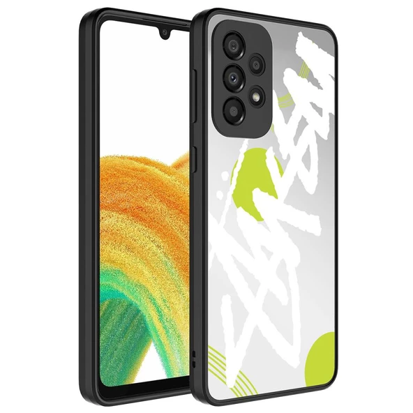 Samsung Galaxy A33 5G Kılıf Aynalı Desenli Kamera Korumalı Parlak Mirror Kapak - 5