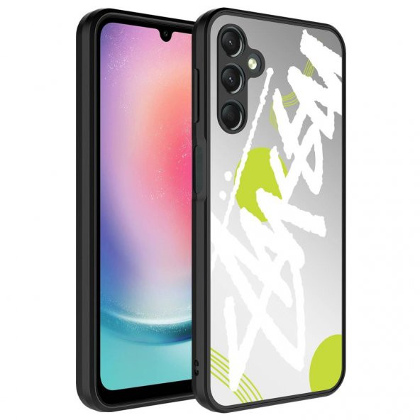 Samsung Galaxy A54 Kılıf Aynalı Desenli Kamera Korumalı Parlak Mirror Kapak - 4