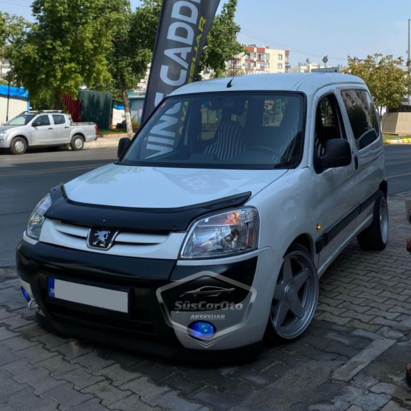 Peugeot Partner 2 2002-2008 Uyumlu Üniversal Astra H lip Esnek Ön Lip 2 Parça Tampon Altı Dil Karlık Ön Ek - 2