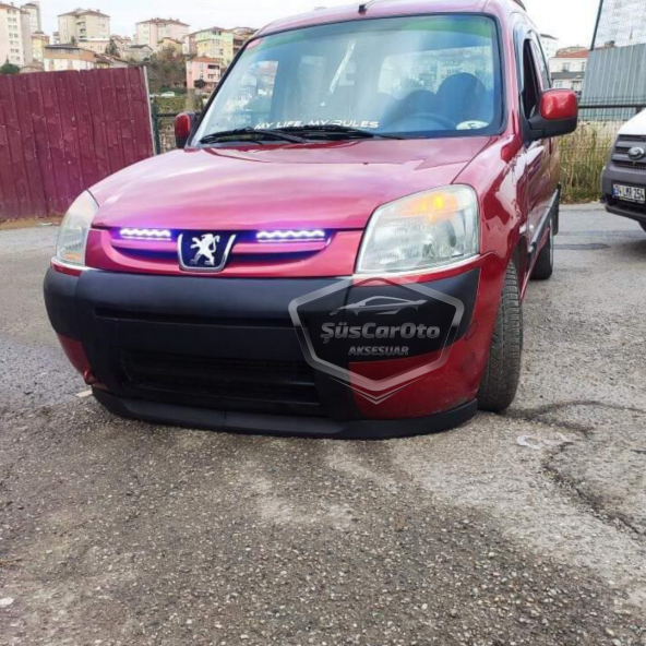 Peugeot Partner 2 2002-2008 Uyumlu Üniversal Astra H lip Esnek Ön Lip 2 Parça Tampon Altı Dil Karlık Ön Ek - 8