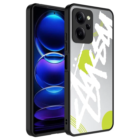 Xiaomi Poco X5 Pro Kılıf Aynalı Desenli Kamera Korumalı Parlak Mirror Kapak - 5