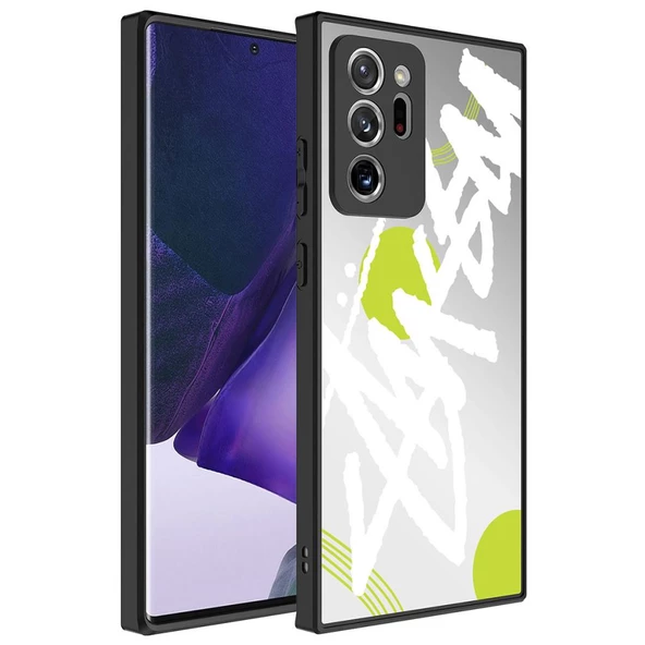 Samsung Galaxy Note 20 Ultra Kılıf Aynalı Desenli Kamera Korumalı Parlak Mirror Kapak - 5