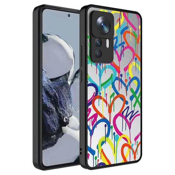 Xiaomi Mi 12T Pro Kılıf Aynalı Desenli Kamera Korumalı Parlak Mirror Kapak - 4