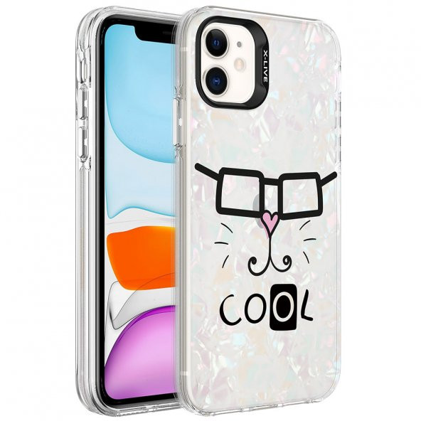 Apple iPhone 11 Kılıf Mermer Desenli Marbello Kapak - 6