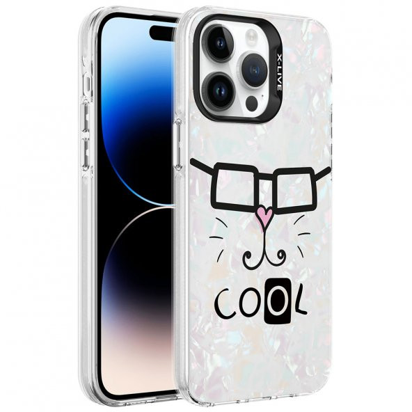 Apple iPhone 14 Pro Max Kılıf Mermer Desenli Marbello Kapak - 6