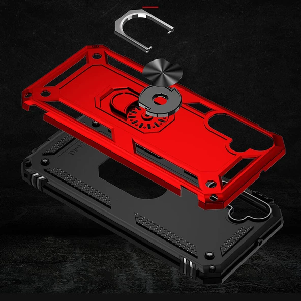 Samsung Galaxy A24 Kılıf Yüzüklü Zırh Tank Vega - Resim 5