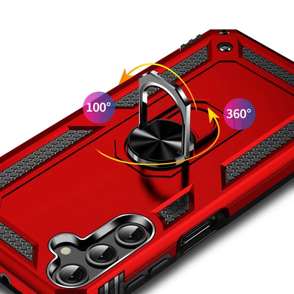 Samsung Galaxy A24 Kılıf Yüzüklü Zırh Tank Vega - Resim 4