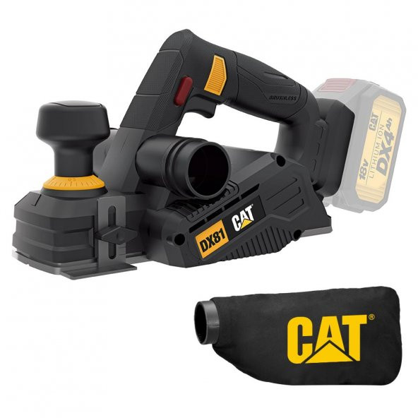 CAT DX81B 18Volt 82mm Çift Bıçaklı Kömürsüz Profesyonel Planya (Akü Dahil Değildir)