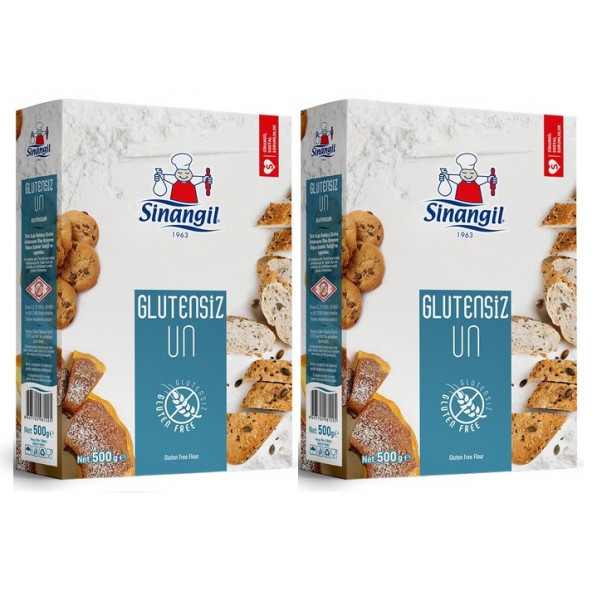 Sinangil Glutensiz Un 500 gr x 2 Adet Çölyak Diyetine Uygun