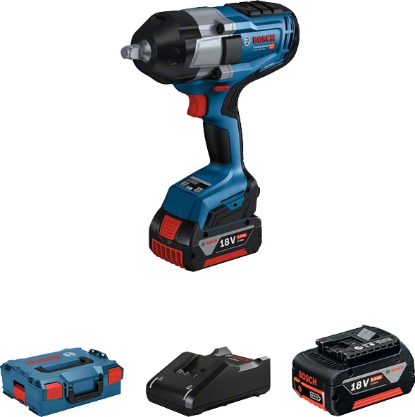 Bosch Professional GDS 18V-1000 (2 x 5.0 Ah; L-Boxx) Akülü Darbeli Somun Sıkma Makinesi