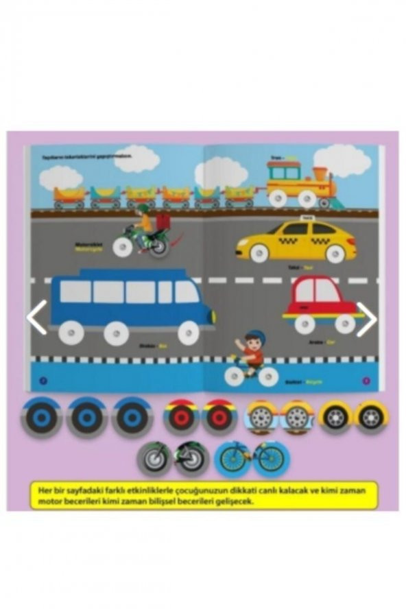Ilk Sticker Kitabım 2-4 Yaş Yapıştır-çiz-boya -taşıtlar-hayvanlar-yiyecekler-3 Kitap - 5