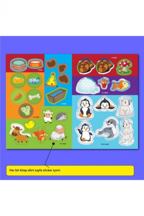 Yükselen Zeka Ilk Sticker Kitabım 2-4 Yaş  Yapıştır-çiz-boya (taşıtlar-hayvanlar-yiyecekler) - 7