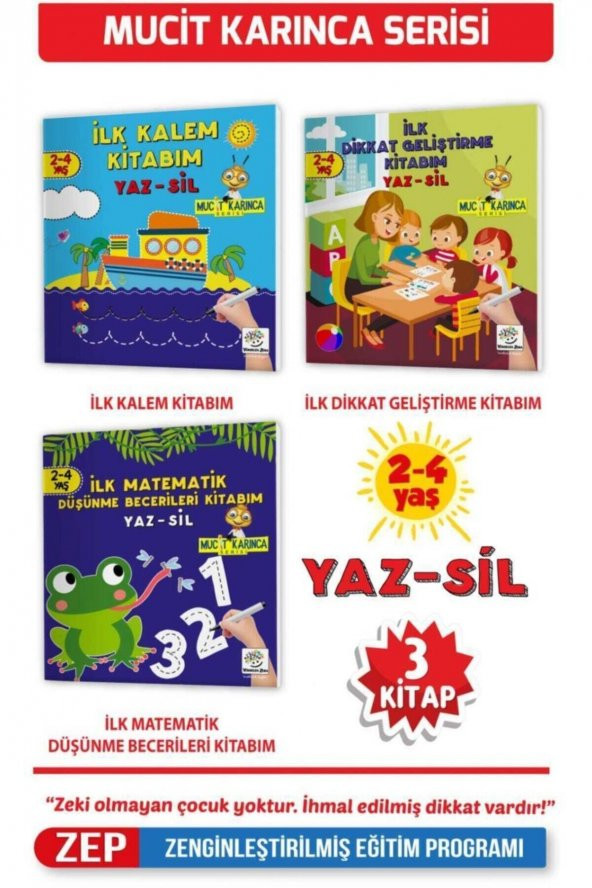 Mucit Karınca Yaz-sil Kitaplar Süper Avantaj Paketi- 6 Kitap - 2