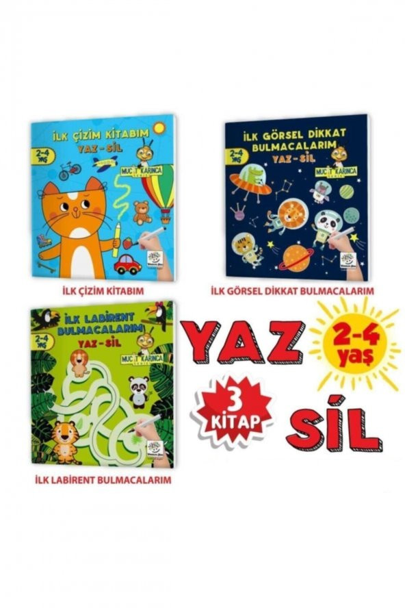 Yükselen Zeka 2-4 Yaş Mucit Karınca-2 Yaz-sil Kitaplar Serisi - Resim 2