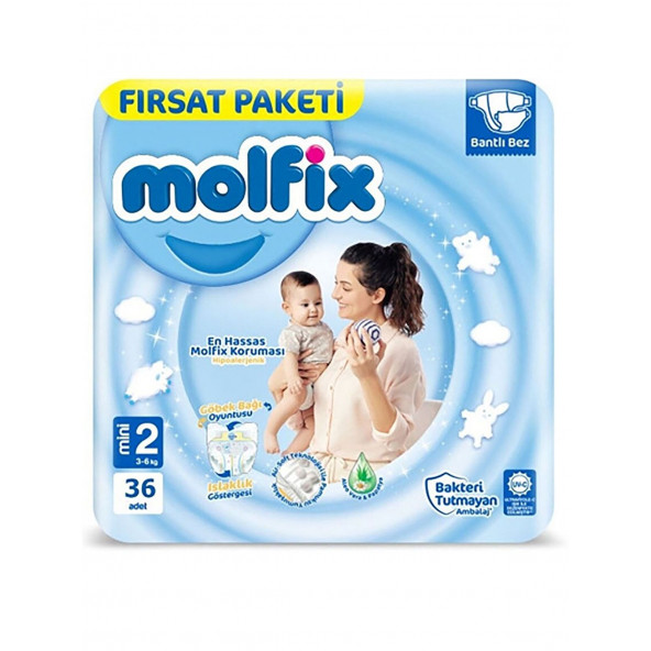 Molfix 2 Beden Mini 36'lı Bebek Bezi