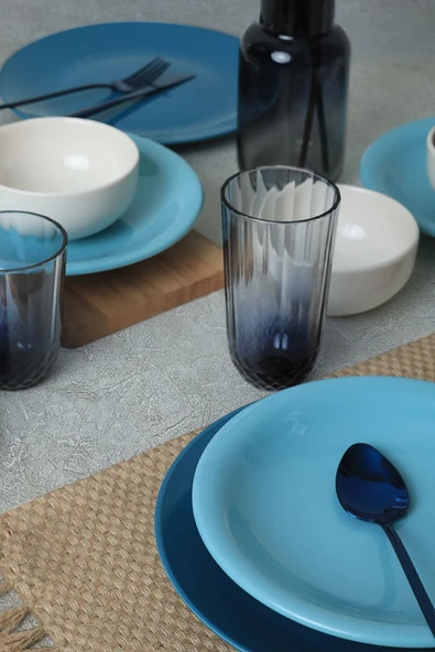 Keramika Blue Mix Yemek Takımı 18 Parça 6 Kişilik 031-413-420 - Resim 5