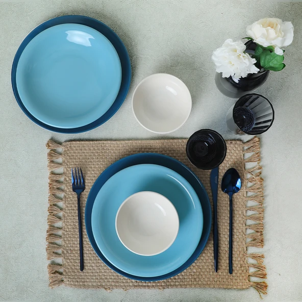 Keramika Blue Mix Yemek Takımı 18 Parça 6 Kişilik 031-413-420 - 5