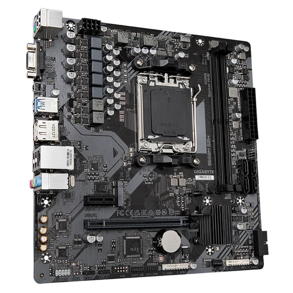 GIGABYTE B650M S2H DDR5 6400(OC) DP HDMI MATX AM5 - 3
