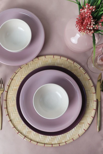 Keramika Purple Mix Yemek Takımı 18 Parça 6 Kişilik 031-451-498 - Resim 2