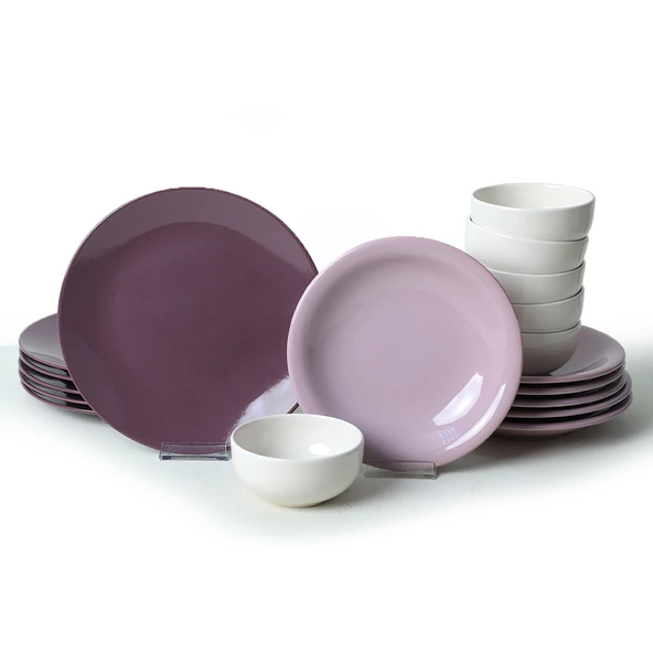 Keramika Purple Mix Yemek Takımı 18 Parça 6 Kişilik 031-451-498 - 6