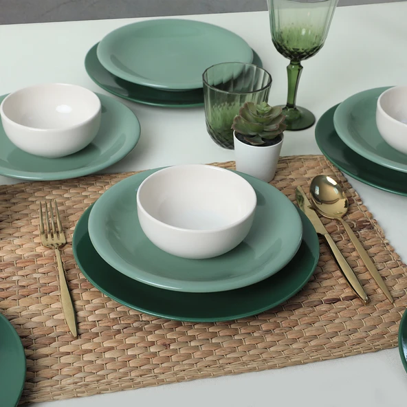 Keramika Green Mix Yemek Takımı 18 Parça 6 Kişilik 031-303-308 - 6
