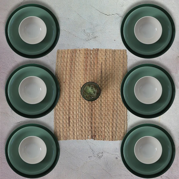 Keramika Green Mix Yemek Takımı 18 Parça 6 Kişilik 031-303-308