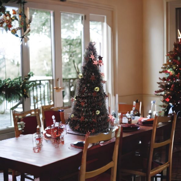 T.Concept Yılbaşı Masa Süsü Yeni Yıl Yapay Noel Ağacı Yeşil Kırmızı - 2