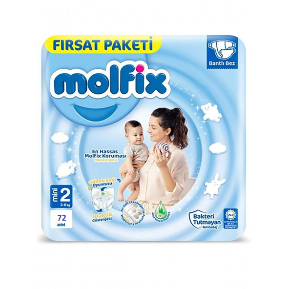 Molfix 2 Numara Mini 72'li Bebek Bezi