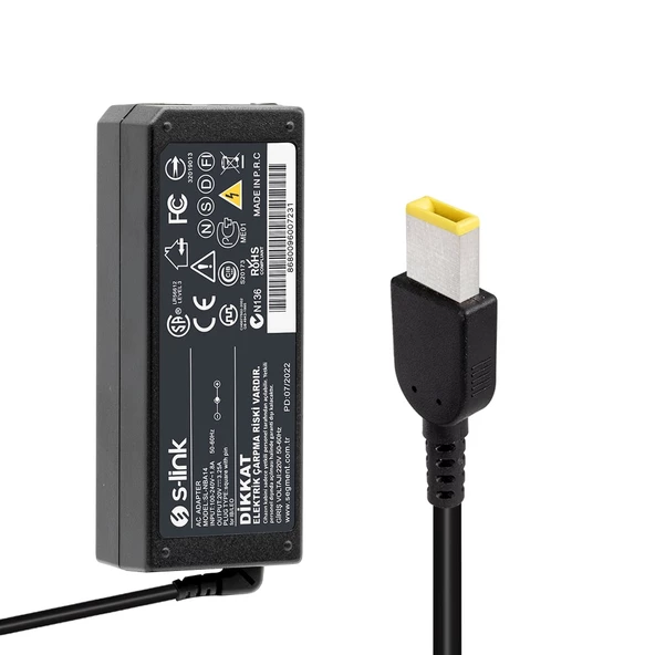 S-LINK SL-NBA14 20 VOLT 3.25 AMPER 65 WATT IBM LENOVO NOTEBOOK ADAPTÖR