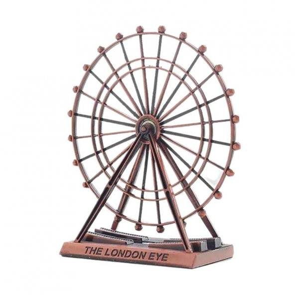 Vintage Metal İngiltere London Eye Biblo Antik Bakır 9 cm