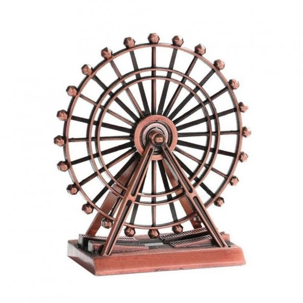 Vintage Metal İngiltere London Eye Biblo Antik Bakır 15 cm - Resim 3