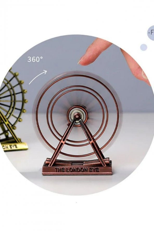 Vintage Metal İngiltere London Eye Biblo Antik Bakır 15 cm - Resim 9