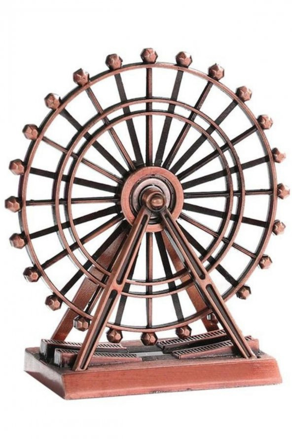Vintage Metal İngiltere London Eye Biblo Antik Bakır 9 cm - Resim 9