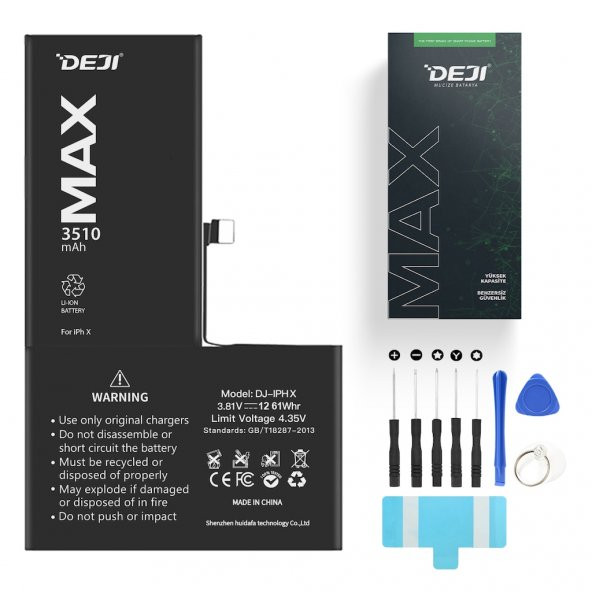 iPhone X Batarya Mucize Batarya Deji 3510mAh - 3