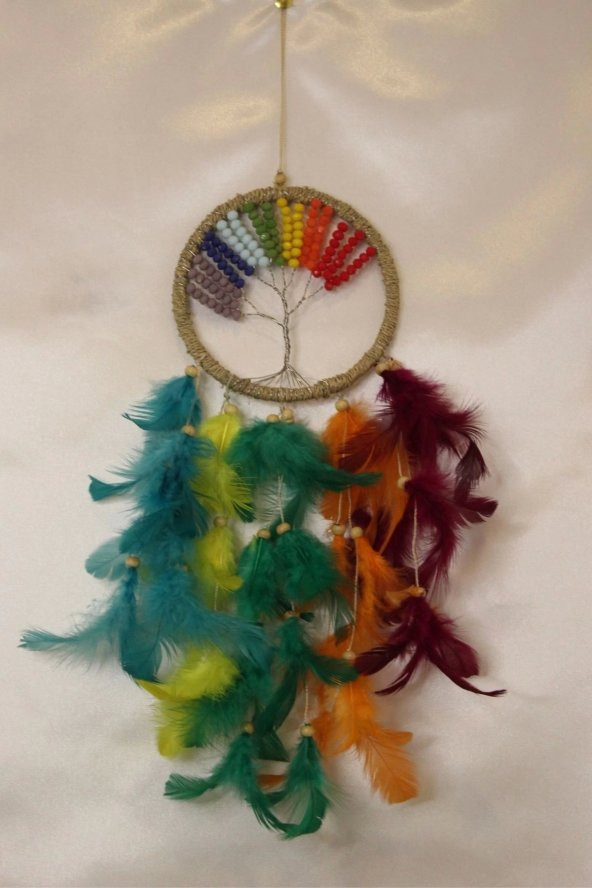 Hayat Ağacı Tasarımlı Dream Catcher Düş Kapanı - 1