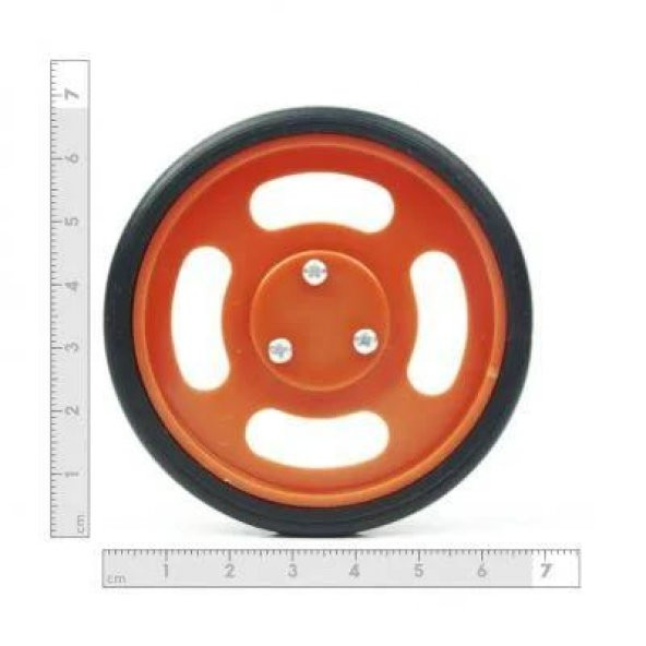 70x11mm Geçmeli Tekerlek Seti Kırmızı - 2