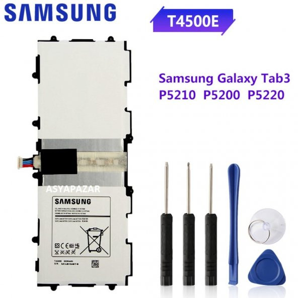 Samsung Tab 3 10.1 P5200 P5210 P5220 Pil Batarya T4500E + Tamir S