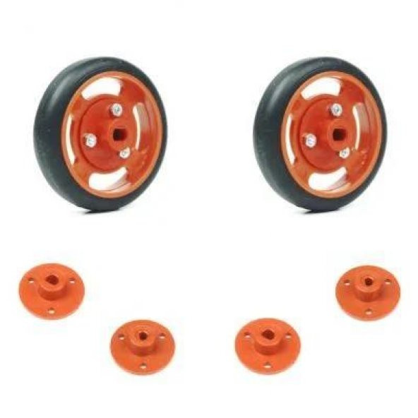 50x11mm Geçmeli Tekerlek Seti Kırmızı - 3