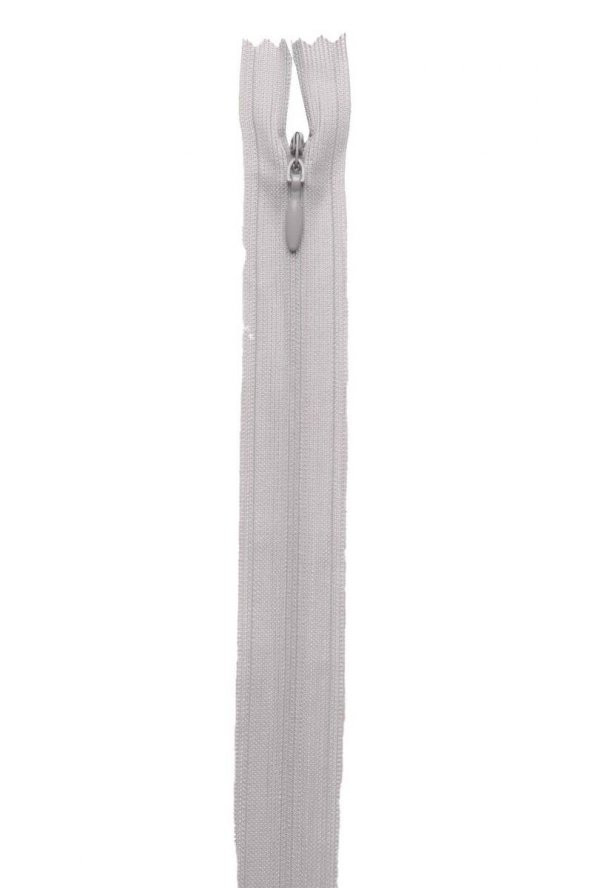 Gizli Elbise Fermuarı 26 Gri 50 cm