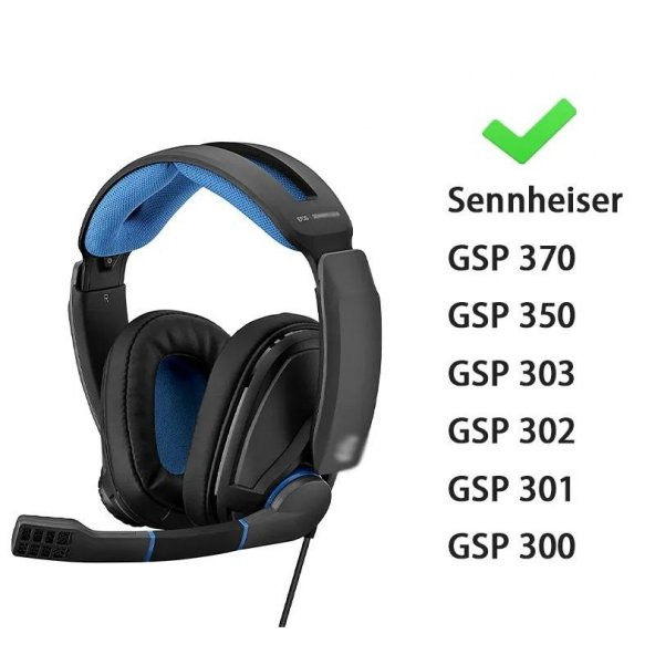 Sennheiser GSP300,GSP301,GSP302,GSP303,GSP305,GSP350,GSP370 Uyumlu Yedek Kulaklık Pedi - 2
