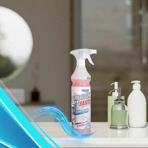 OXFOPRO PROFOAM, ARMATÜRLER VE BANYO İÇİN HAFİF ASİDİK KİREÇ ÇÖZÜCÜ TEMİZLEME KÖPÜĞÜ 750 ML - 5