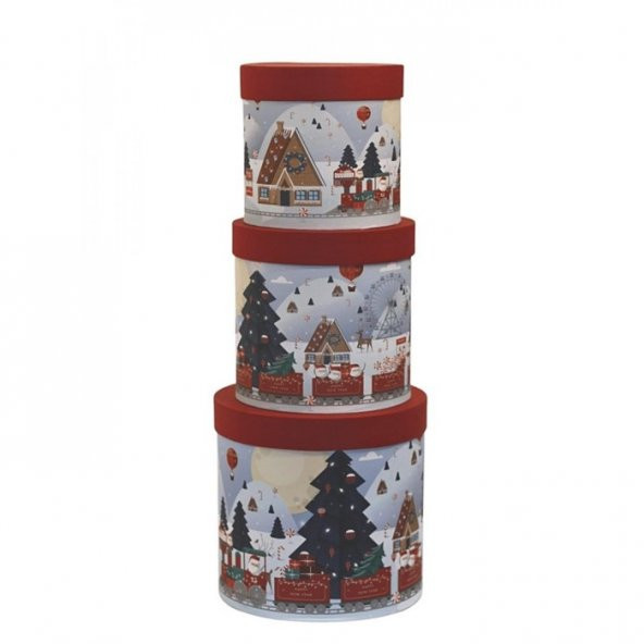 Yılbaşı Noel Hediye Kutusu 3 lü Set - 1