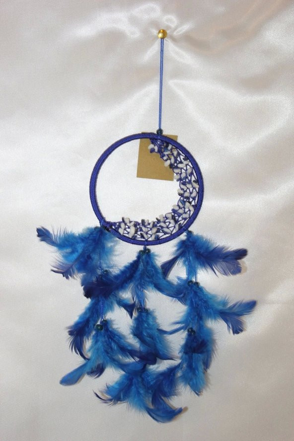 Dream Catcher Düş Kapanı El İşi Rüya Kapanı Hand Made Doğal Taşlı - Resim 4