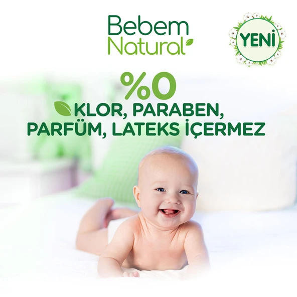 Bebem Natural Bebek Bezi 2 Beden Mini Avantajlı Paket 168 Adet - 7